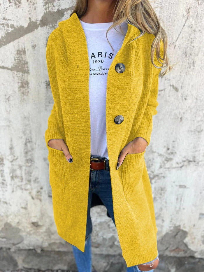 Yasmine™ | Long Knit Hooded Cardigan