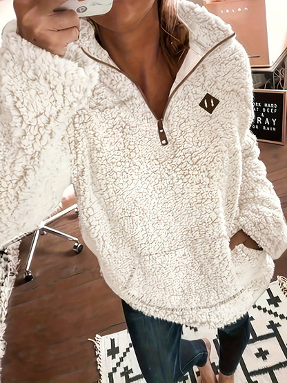 Emma™ | Cozy Teddy Half-Zip Sweater